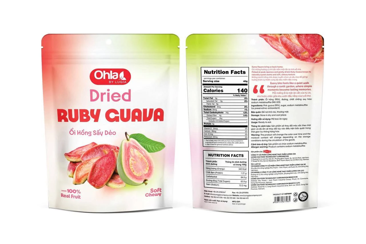 Dried Ruby Guava packaging