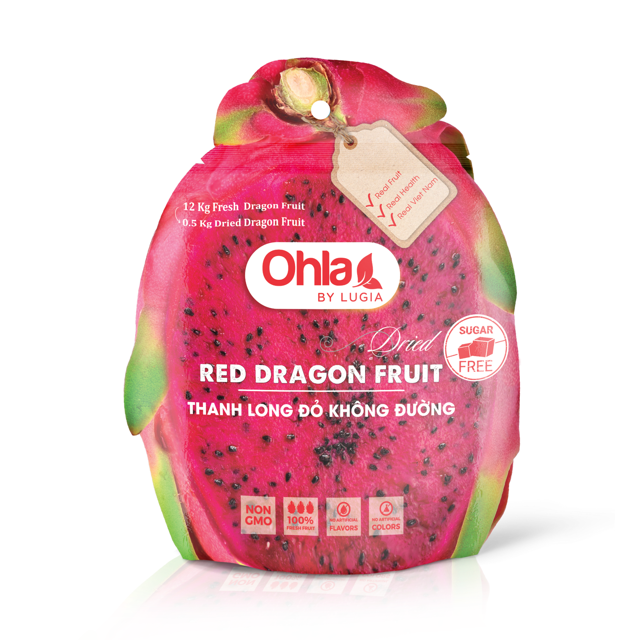 Soft-Dried Red Dragon Fruit — 200 g pouch