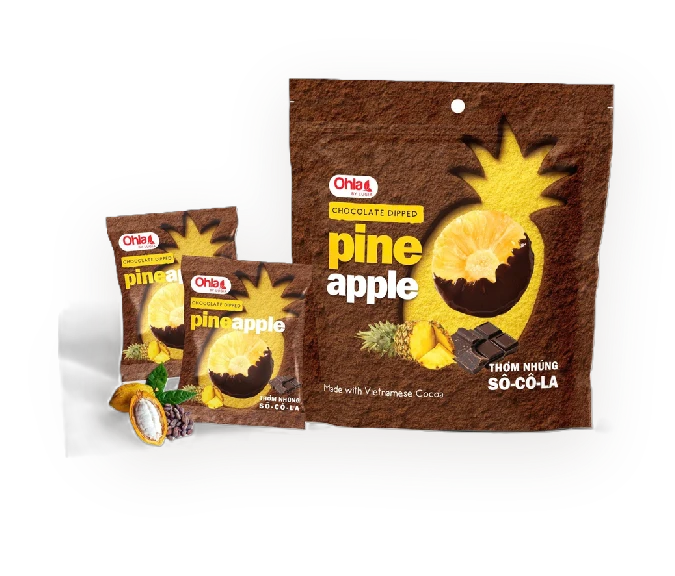 Chocolate-Dipped Pineapple
